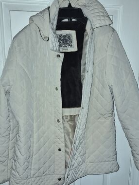 Esprit Hooded Quilted Women's Jacket - Cream XL